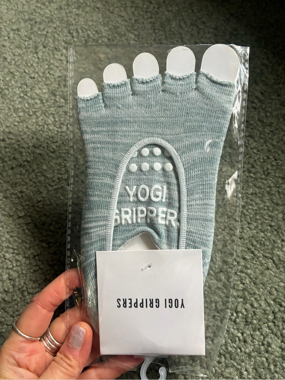 Yogi Gripper Women’s Toe Socks - Light Gray